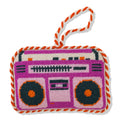 Seasonal Home Decor, Needlepoint Icon Ornament Boom Box for Mantels, Tables and Seasonal Decorating image 1