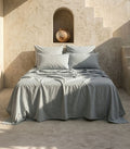 Bed Sheet Set, Percale, Organic Cotton Shell for Master Bedrooms, Guest Beds and Daily Use, 6 Sizes and 6 Colors image 1