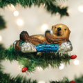Seasonal Home Decor, Floating Sea Otter Ornament for Mantels, Tables and Seasonal Decorating image 1