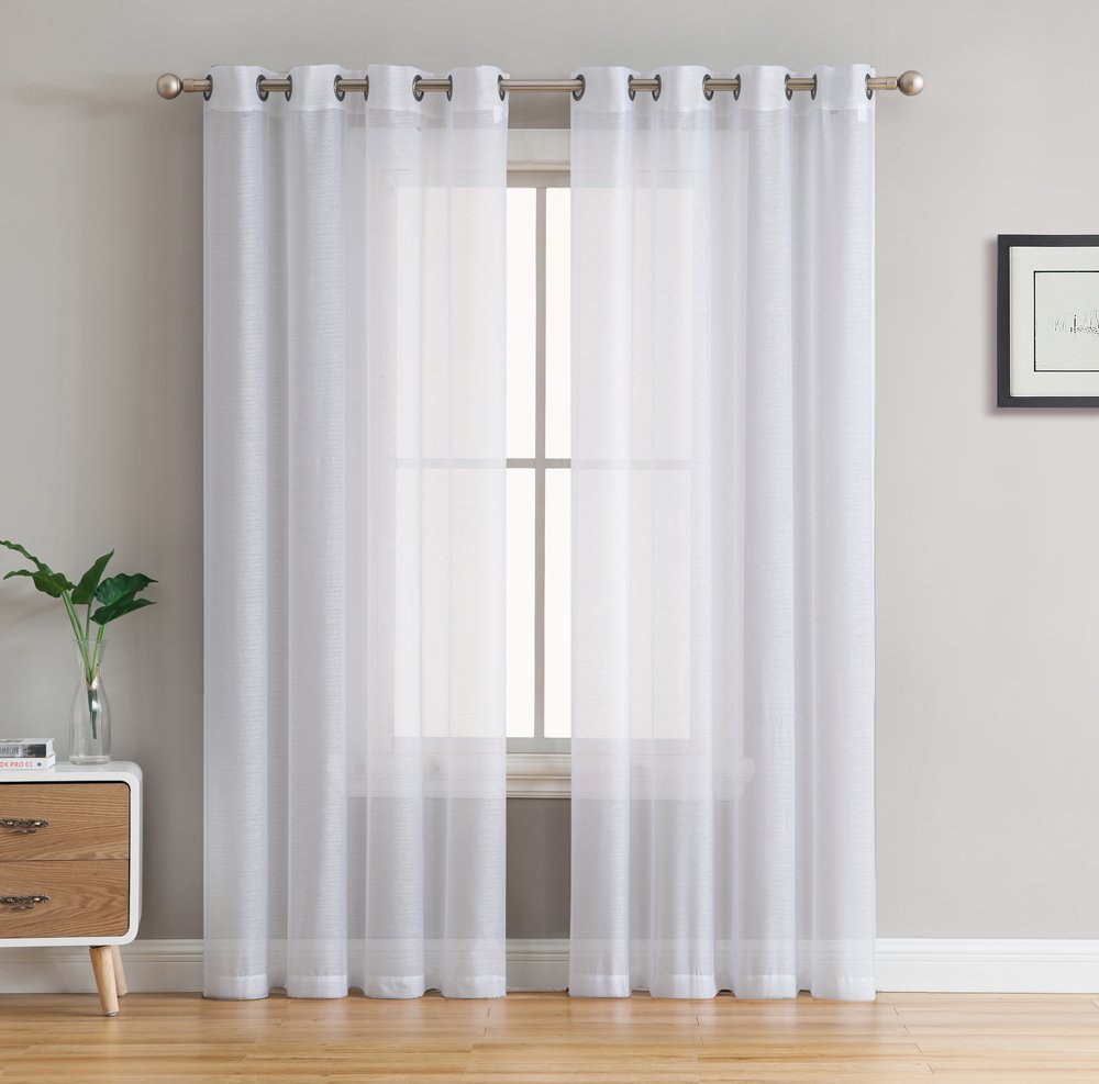 Window Curtain, Victoria Semi Sheer Grommet Panels for Windows, Room Styling and Everyday Privacy, 14 Sizes and 28 Colors image 1