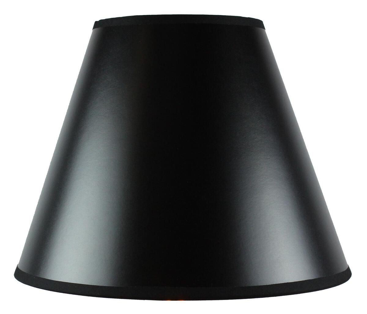 Lamp Shade, 18"W x 12"H Bold Black with True Gold Lining for Lamp Replacement, Reading Corners and Living Spaces image 1