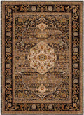Area Rug, Spice Market Petra Charcoal for Living Rooms, Bedrooms and Entryways, 5 Size Options image 1