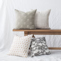 Decorative Pillow Cover Set, Fleur 4 Pack 18", Machine-Washable Care for Bedroom Styling and Living Room Decor image 1