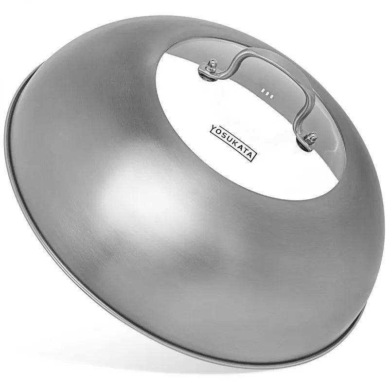 Stainless Steel Wok, 12.8" Lid with Tempered Glass, Stainless Steel Construction for Stir-Frying, Searing and Everyday Meal Prep image 1