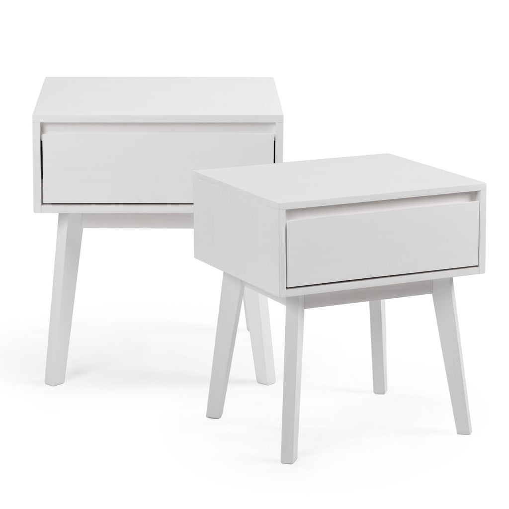Nightstand, Modern (Set of 2) for Bedside Storage, Bedroom Organization and Guest Rooms, 6 Color Options image 1