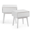 Nightstand, Modern (Set of 2) for Bedside Storage, Bedroom Organization and Guest Rooms, 6 Color Options image 1