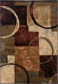 Area Rug, Hudson 2544B Brown Black for Living Rooms, Bedrooms and Entryways, 9 Size Options image 1