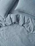 Duvet Cover, Dusk Blue 100% Linen, Breathable Construction for Bedroom Layering, Comforter Covers and Everyday Bedding, 3 Size Options image 1