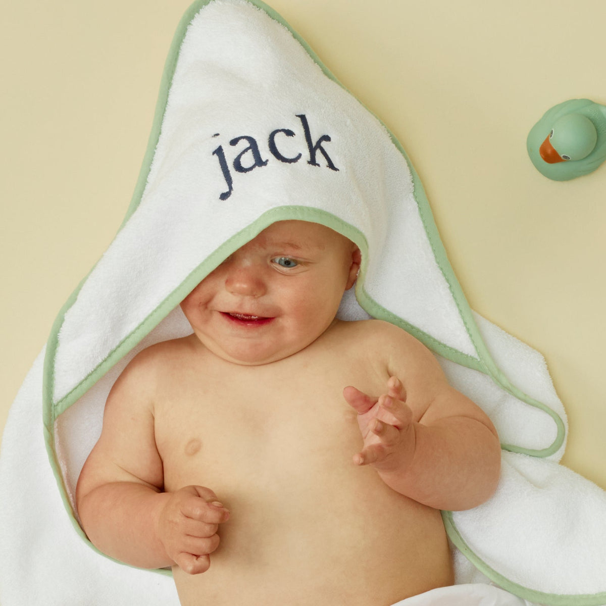 Bath Linen, Baby Hooded Towel, Organic Cotton Shell for Daily Bathroom Routines and Guest Baths, 18 Color Options image 1