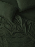 Duvet Cover, Fern Green 100% Linen, Breathable Construction for Everyday Bedding, Guest Bedrooms and Comforter Protection, 3 Size Options image 1
