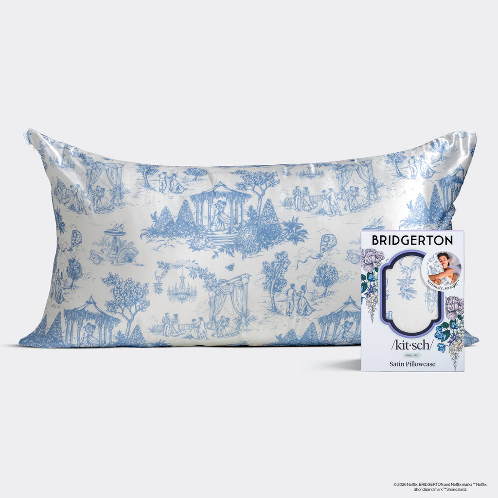 Pillowcase Set, Satin in Garden Toile 2 Pack King for Guest Rooms and Daily Bedroom Comfort image 1