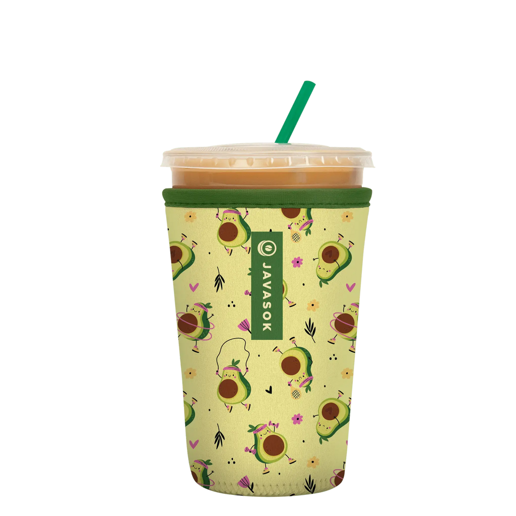 Reusable Cup Sleeve, Get Movin', Neoprene Construction for Coffee Cups, Daily Commutes and Dry Hands, 2 Size Options image 1