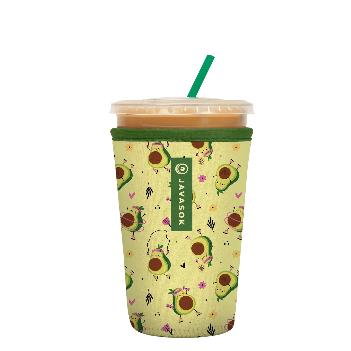 Reusable Cup Sleeve, Get Movin', Neoprene Construction for Coffee Cups, Daily Commutes and Dry Hands, 2 Size Options image 1
