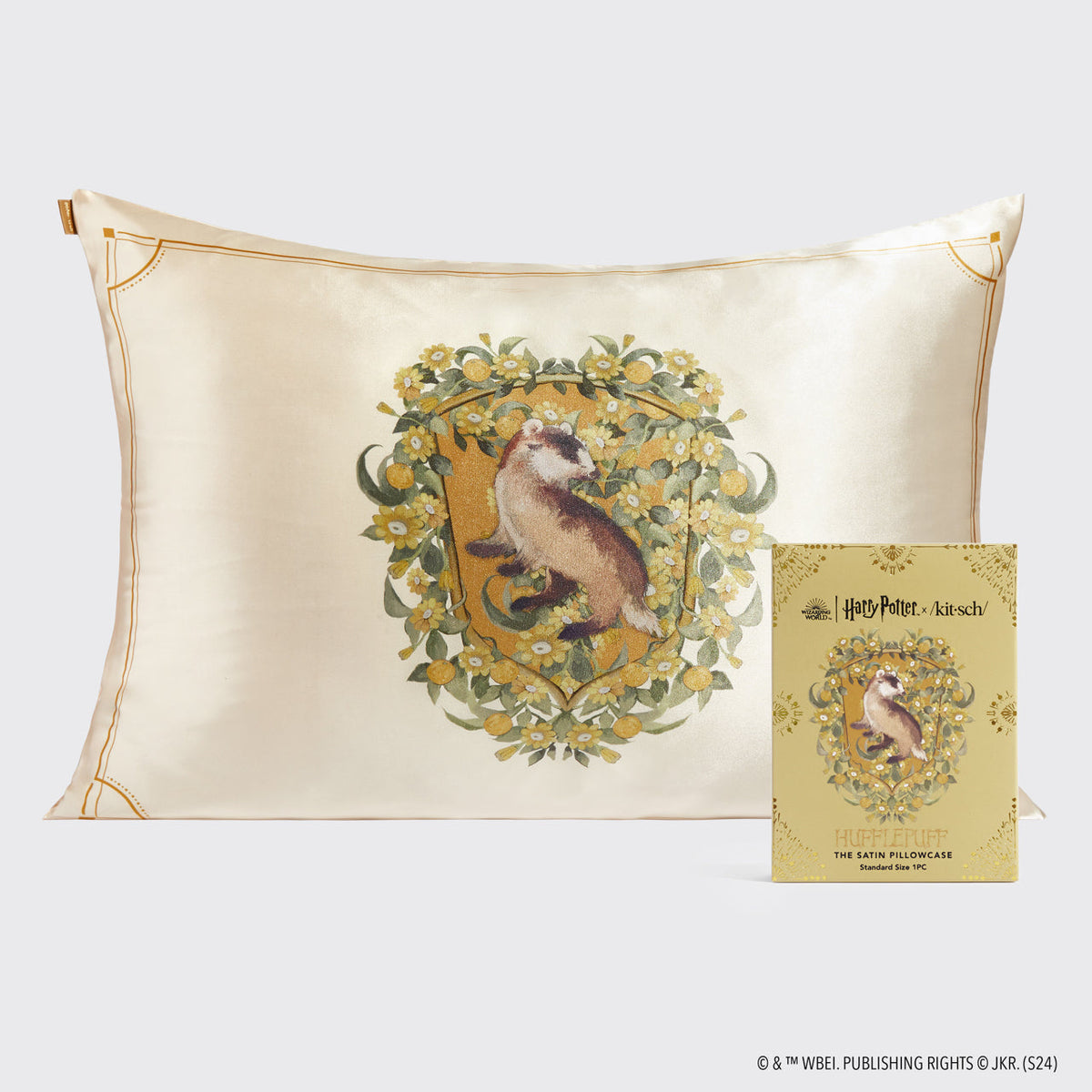 Pillowcase Set, Satin in Hufflepuff 2 Pack for Everyday Bedding and Bedroom Refreshes, Designed for Guest Rooms and Daily Bedroom Comfort image 1