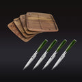 Kitchen Knife Set, Steak & Bistecca Plate 8 pc (Green) for Kitchen Prep, Cooking and Countertop Use image 1