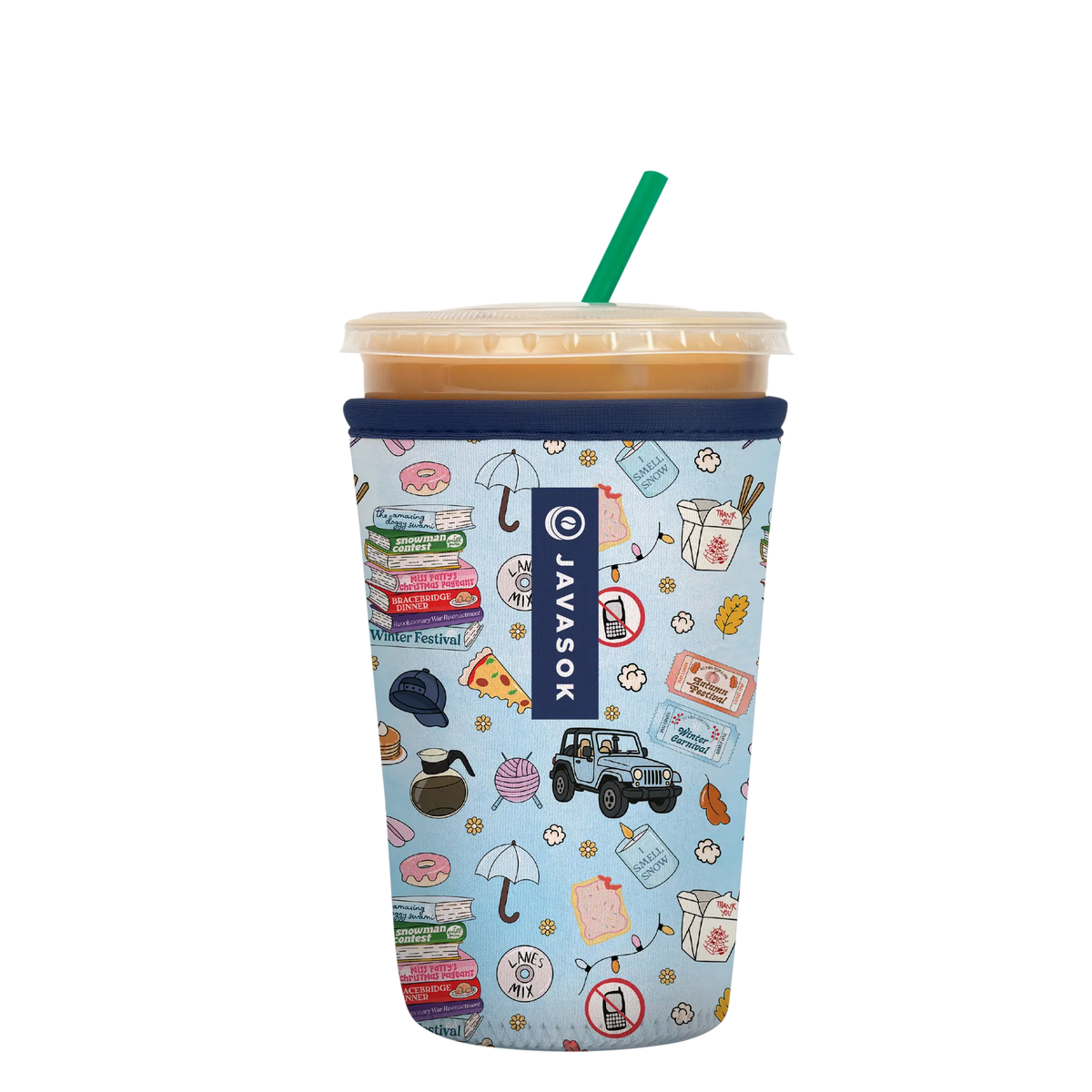 Reusable Cup Sleeve, Fast Talker, Lightweight Design, Neoprene Construction for Coffee Cups, Daily Commutes and Dry Hands, 4 Size Options image 1