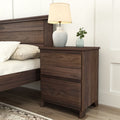 Nightstand, Rustic 2 Drawer for Bedside Storage, Bedroom Organization and Guest Rooms, 4 Color Options image 1