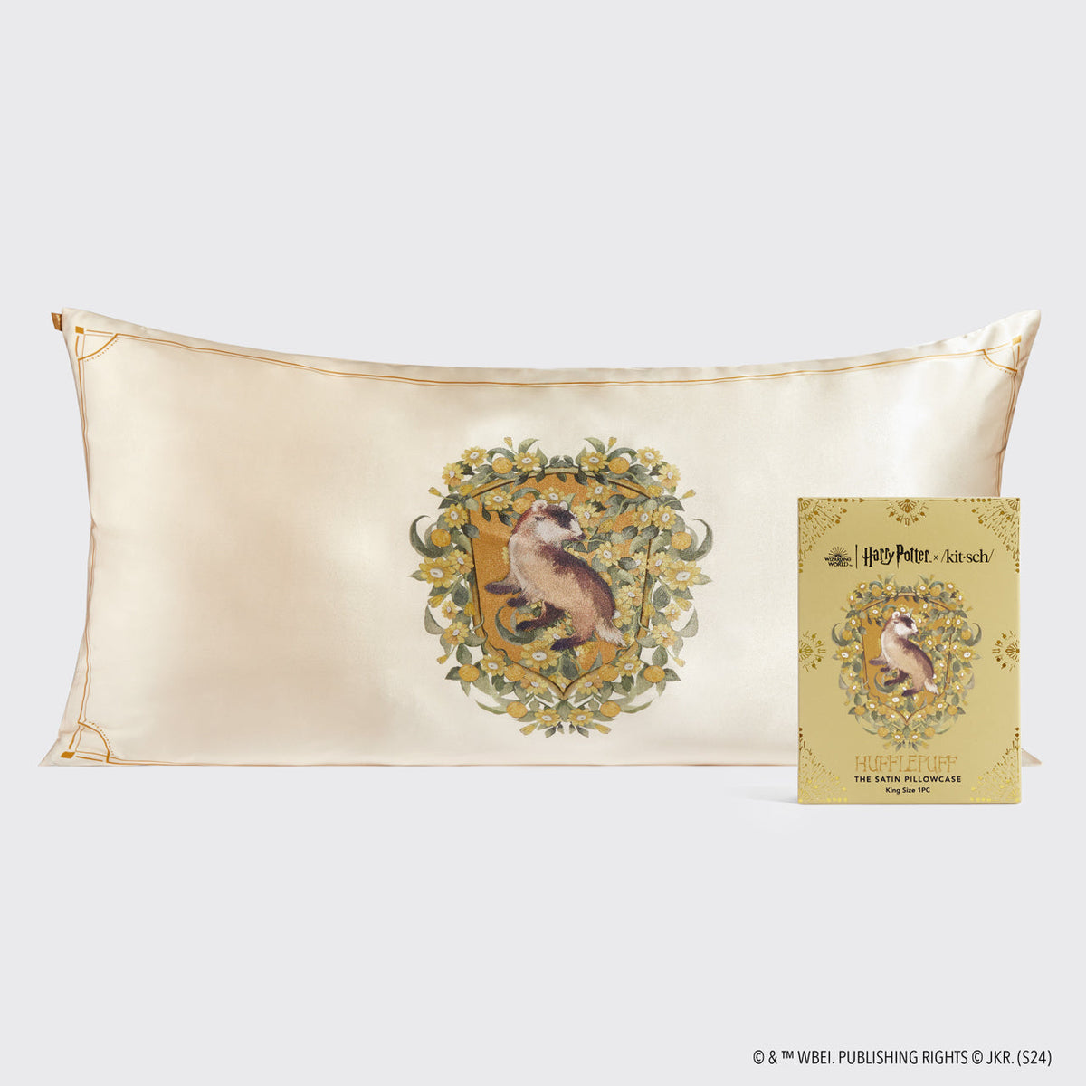 Pillowcase Set, Satin in Hufflepuff 4 Pack King for Everyday Bedding and Bedroom Refreshes image 1