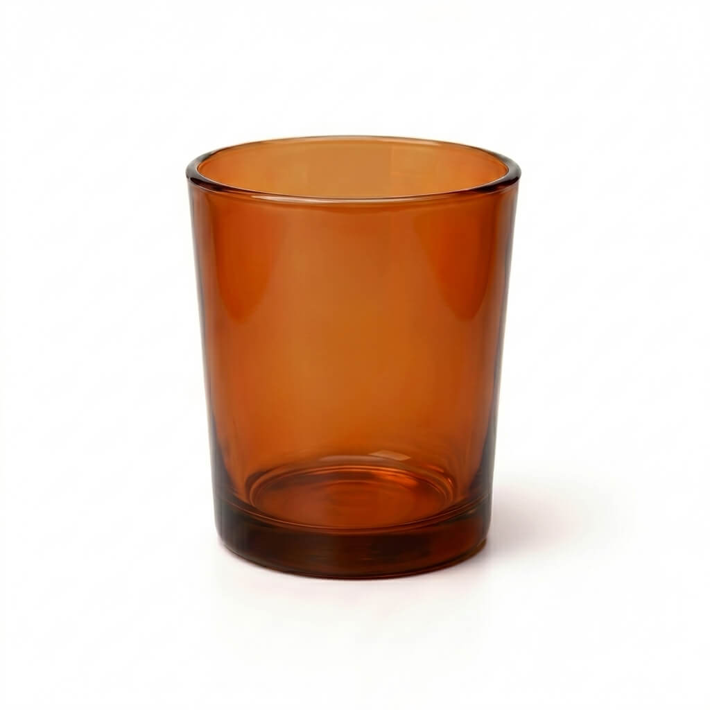 Votive Candle Holder Set, Amber 12 Pack for Home Candle Displays and Table Centerpieces, Designed for Everyday Home Use image 1
