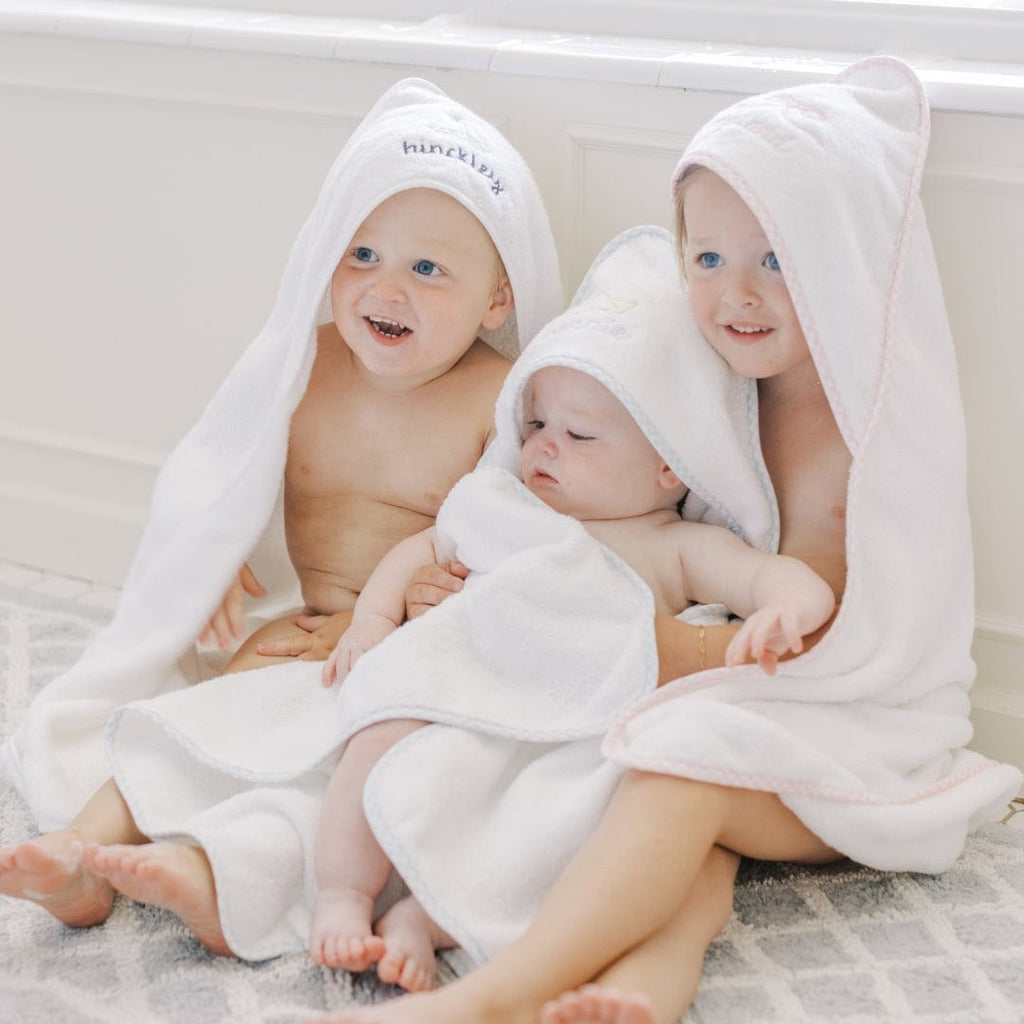 Bath Linen, Kids' Hooded Towel, Organic Cotton Shell for Daily Bathroom Routines and Guest Baths, 15 Color Options image 1