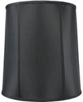 Fabric Lamp Shade, 14"x16"x17" Large Drum Black Shantung, Large for Lamp Replacement, Reading Corners and Living Spaces image 1