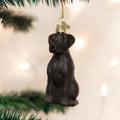 Seasonal Home Decor, Black Labrador Ornament for Holiday Displays, Shelves and Festive Rooms image 1