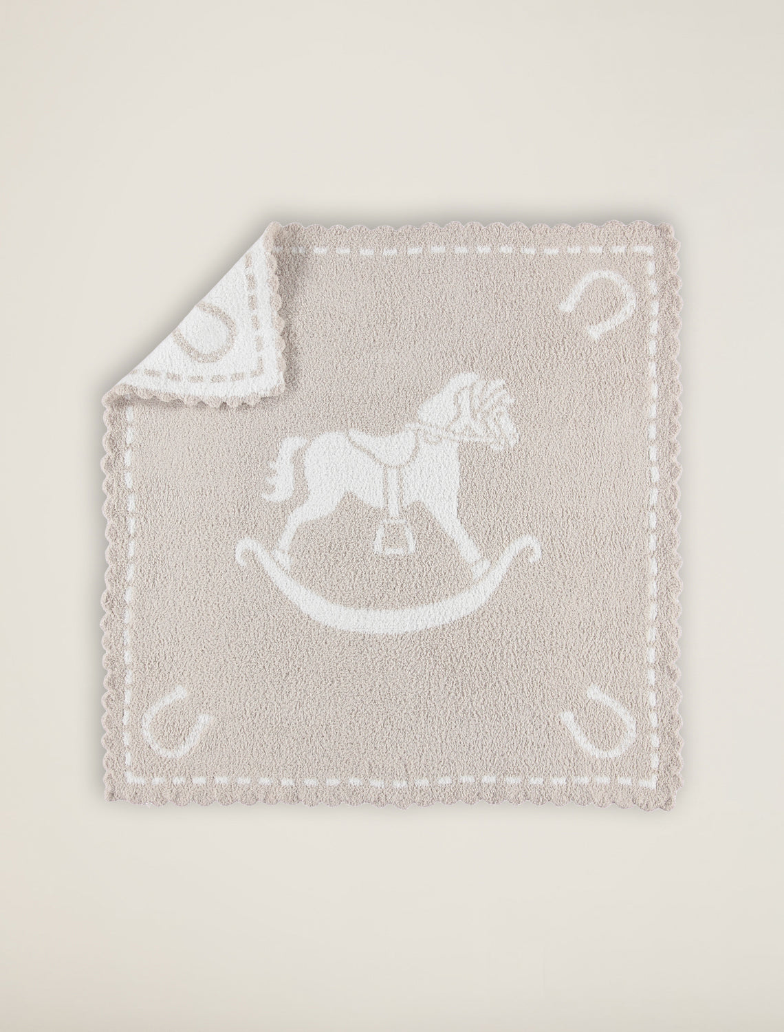 Cozy Throw Blanket, Scalloped Receiving for Sofas, Beds and Relaxing at Home, 3 Color Options image 1