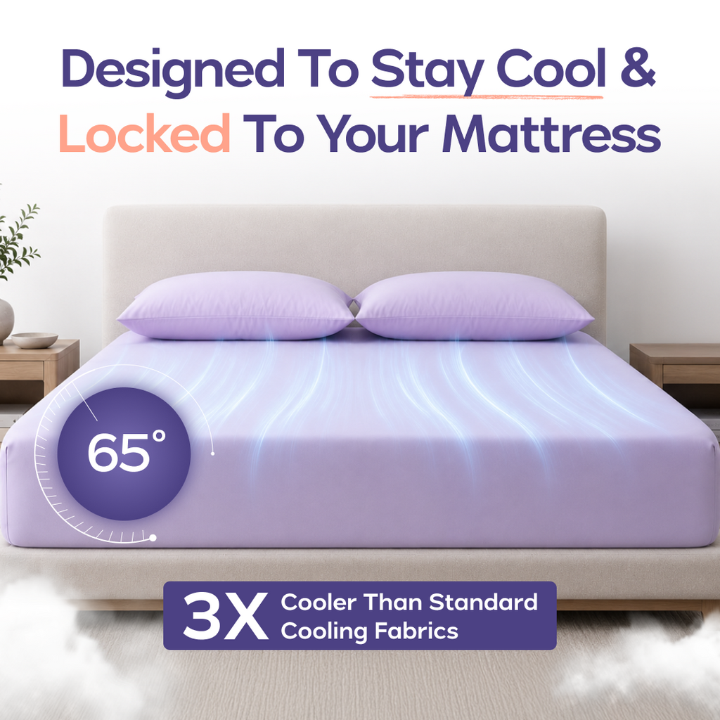 Bed Sheet Set, CloudCool Cooling for Everyday Bedroom Comfort and Guest Rooms, 5 Sizes and 9 Colors image 1