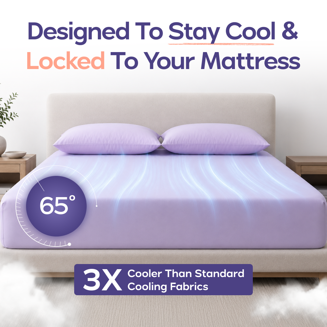 Bed Sheet Set, CloudCool Cooling for Everyday Bedroom Comfort and Guest Rooms, 5 Sizes and 9 Colors image 1