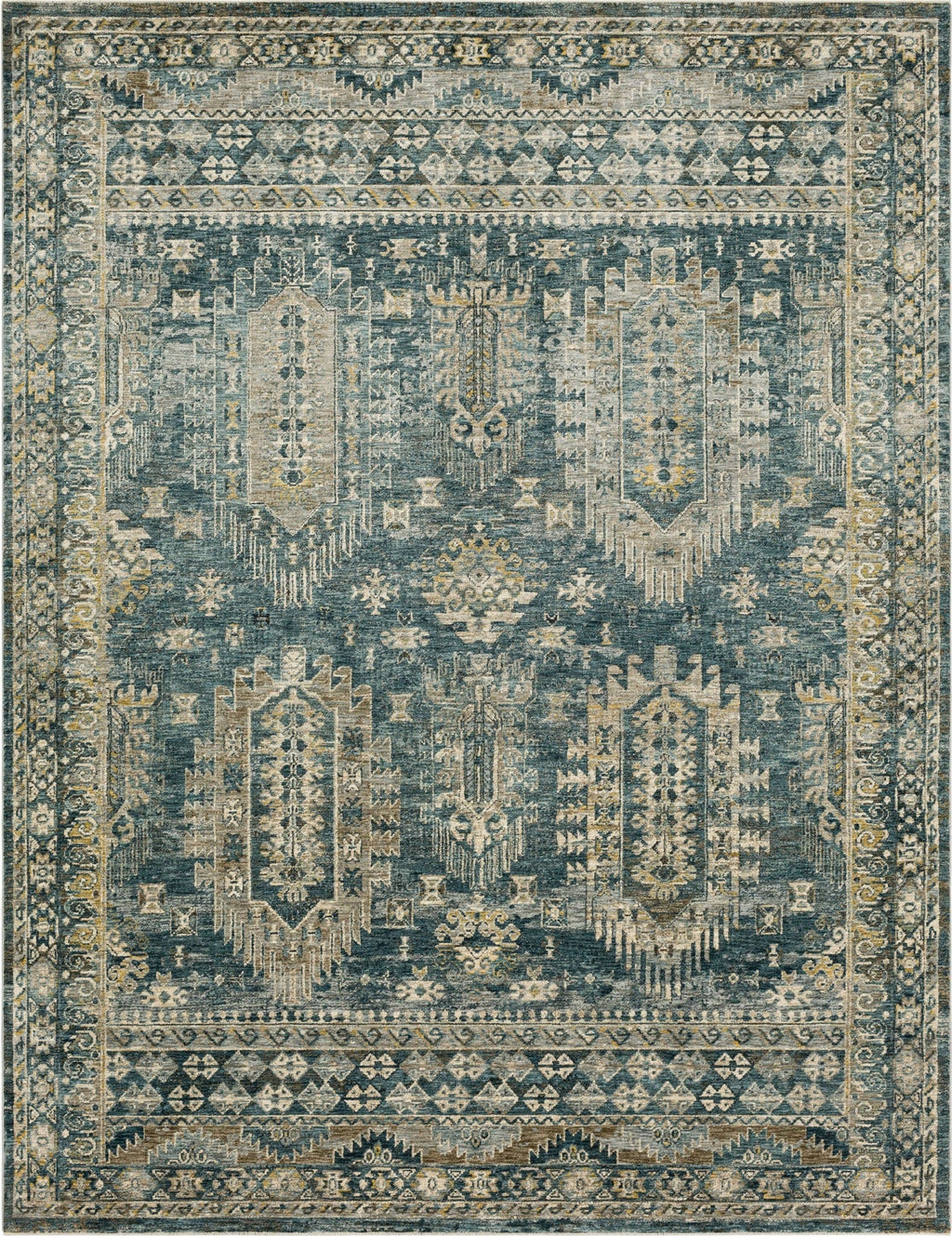 Area Rug, Marash Karamar Blue for Hallways, Dining Spaces and Home Decor, 7 Size Options, Designed for Living Rooms, Bedrooms and Entryways image 1