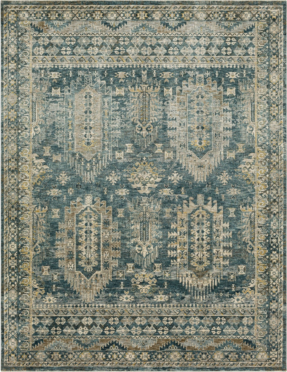 Area Rug, Marash Karamar Blue for Hallways, Dining Spaces and Home Decor, 7 Size Options, Designed for Living Rooms, Bedrooms and Entryways image 1