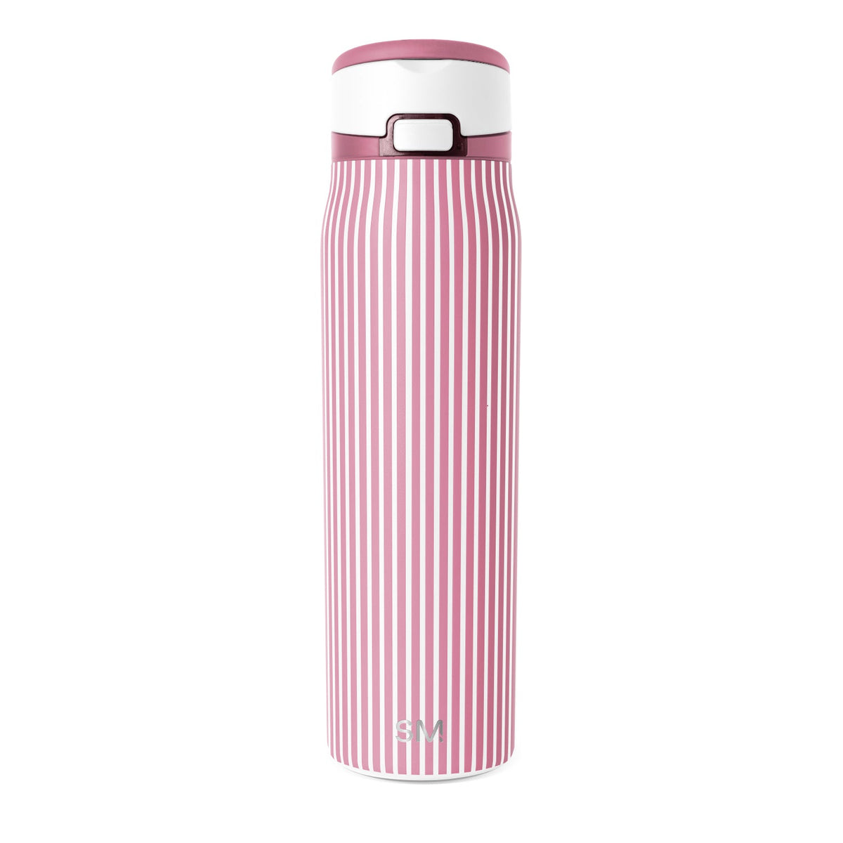Reusable Drink Bottle, Mesa Loop with Covered Straw, 30oz, Rose Stripes for Work, Travel and Everyday Hydration image 1
