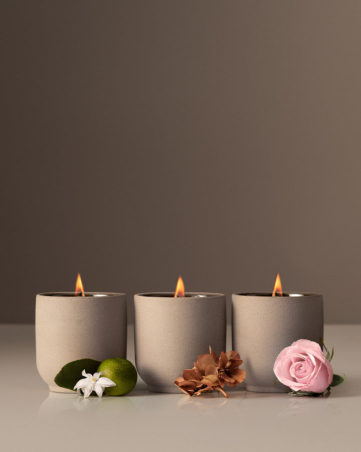 Decorative Candle, Mini Discovery Set, Organic Cotton Shell for Entryways, Mantels and Everyday Home Ambience image 1