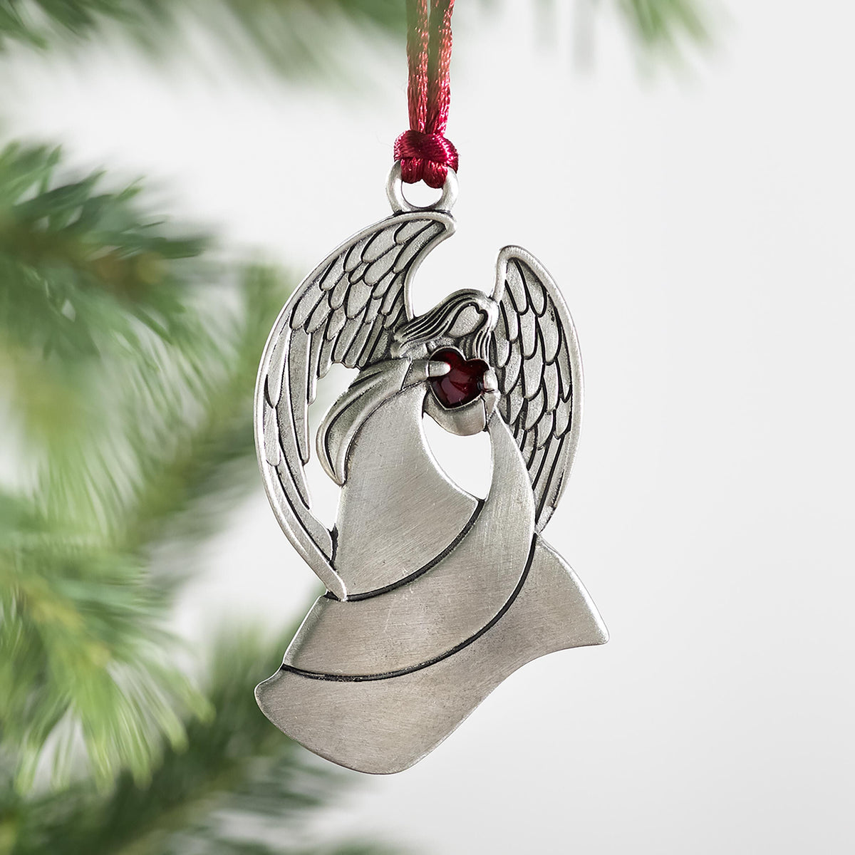 Decorative Ornament, Angel Solid Pewter Christmas for Holiday Displays, Seasonal Decorating and Decorative Home Accents image 1