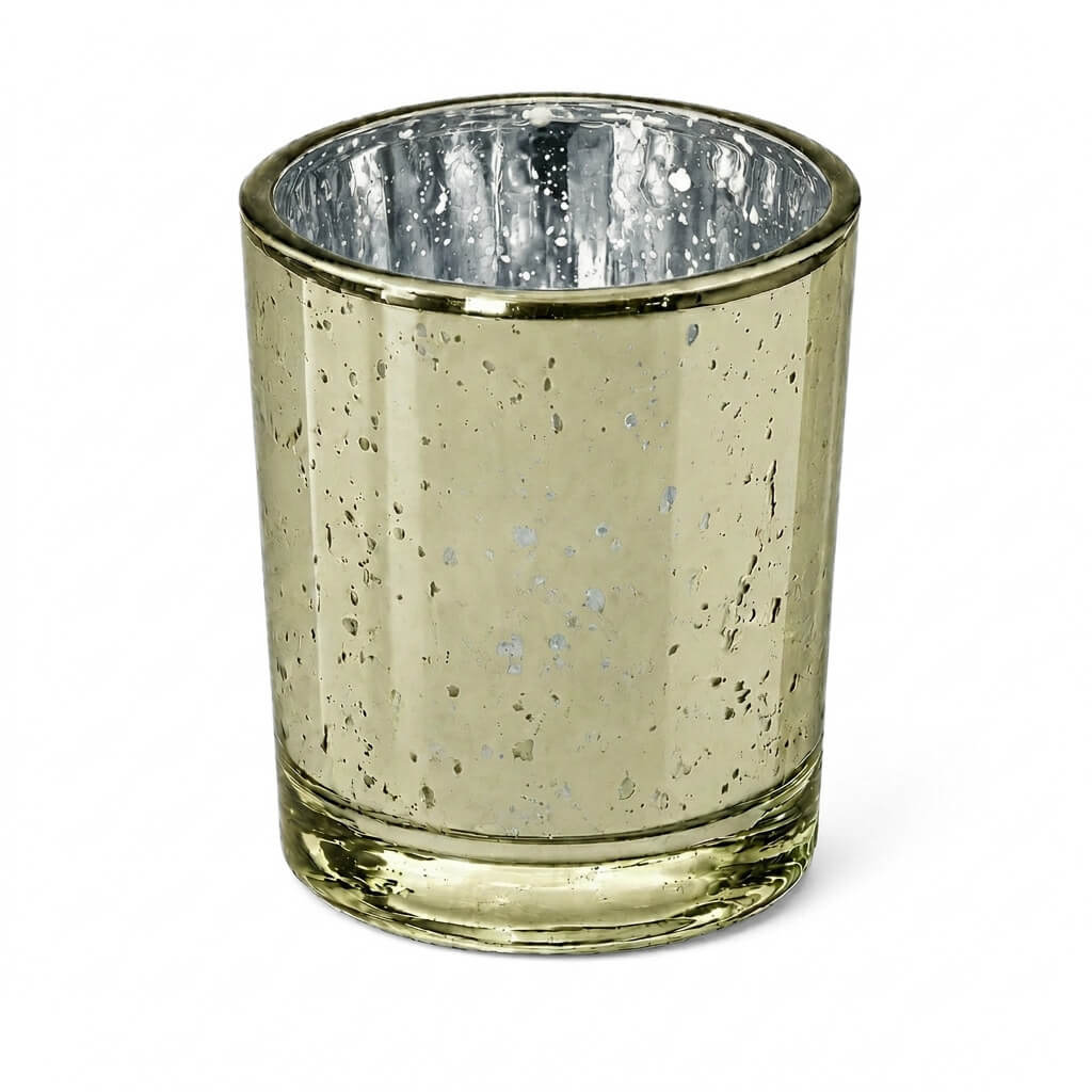 Decorative Candle, Richland Metallic Gold Mercury Votive Holders for Living Rooms, Bedrooms and Relaxing Evenings image 1