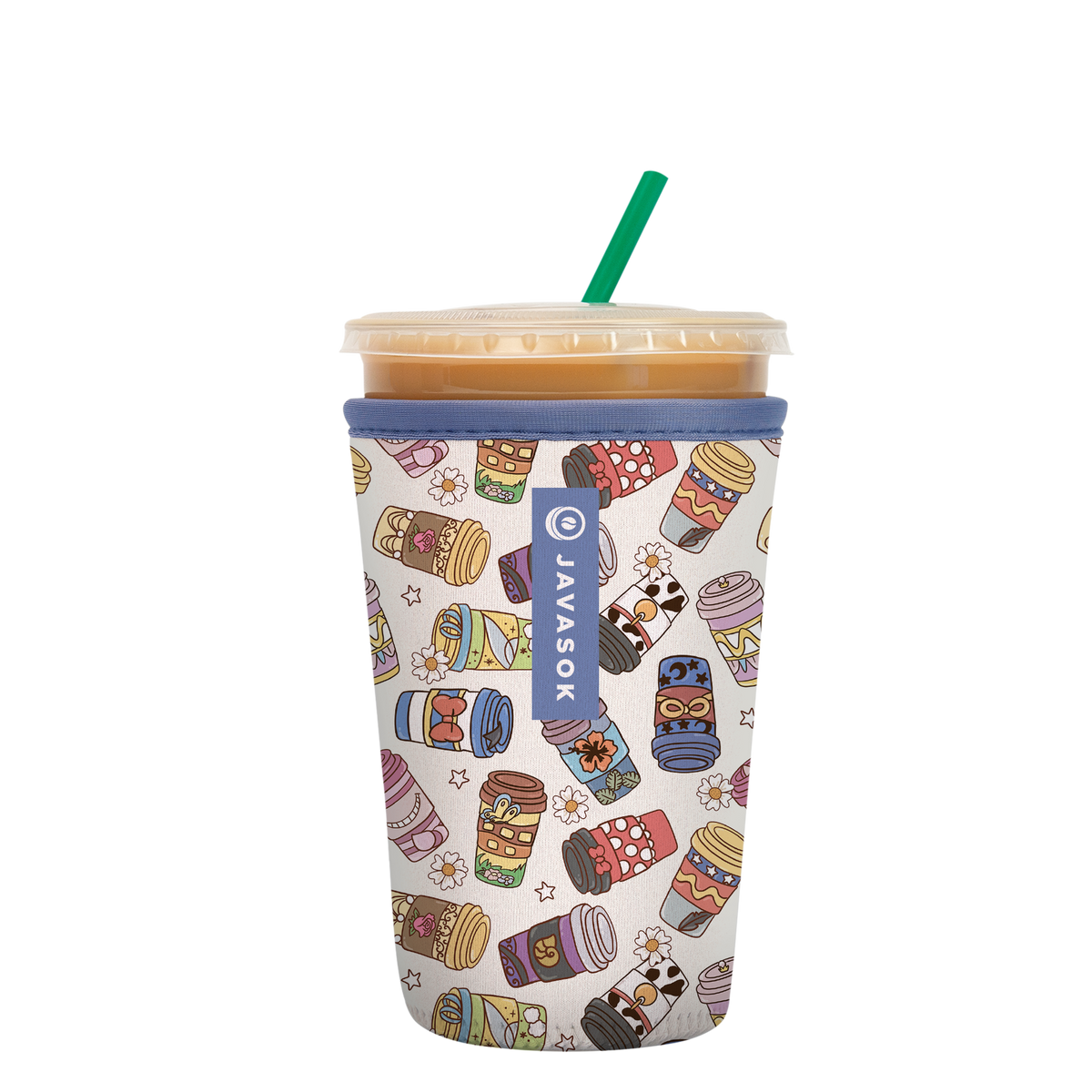 Reusable Water Bottle, JavaSok Happiest Cup, Lightweight Design, Non-Slip Design for Kitchen Tables, Workspaces and Daily Hydration image 1