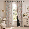 Window Curtain, Botanical Sketch Floral Curtains (2 Panels), Lightweight Design for Windows, Room Styling and Everyday Privacy image 1