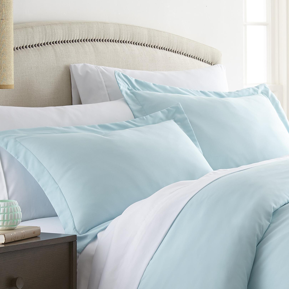 Decorative Pillow Sham Set, 2 Piece for Guest Rooms, Headboards and Everyday Bedroom Decor, 2 Sizes and 11 Colors image 1