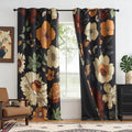 Window Curtain, Hannah Floral Blackout Curtains (2 Panels), Lightweight Design for Bedrooms, Living Rooms and Home Privacy image 1