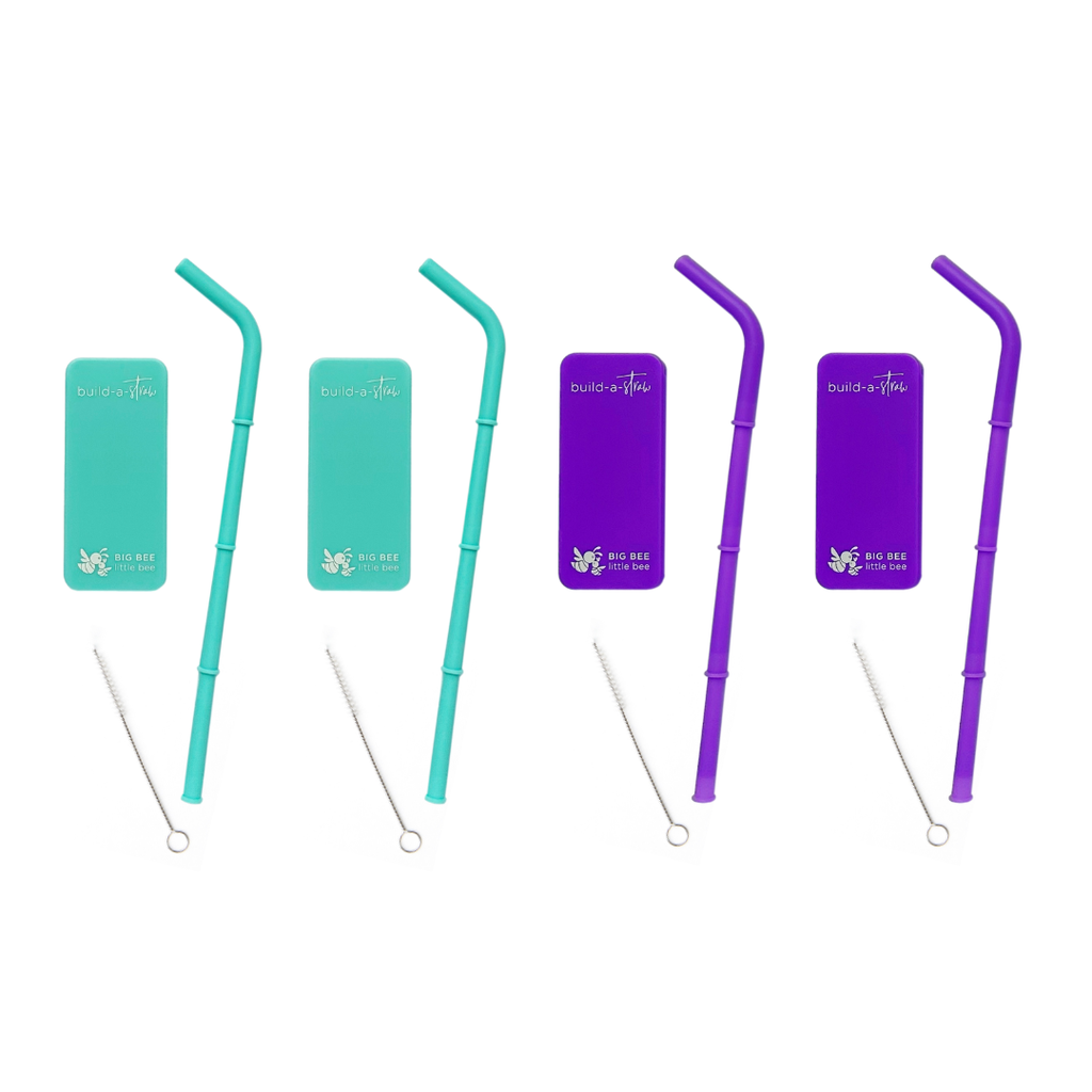 Reusable Straw Kit, Build A Discounted 4 Pack Bundle, Lightweight Design, Silicone Construction for Home, Travel and Reusable Drinkware image 1