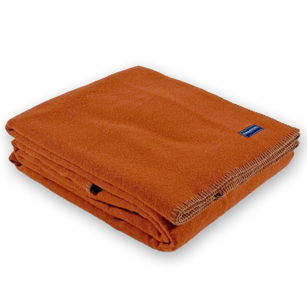 Cozy Throw Blanket, Pure & Simple Wool Terracotta, Lightweight Design for Living Rooms, Bedrooms and Everyday Lounging, 4 Size Options image 1
