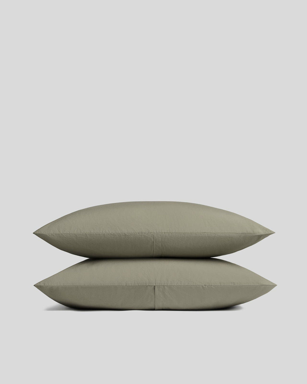 Pillowcase Set, Brushed Cotton (Moss) for Guest Rooms and Daily Bedroom Comfort, 2 Size Options image 1