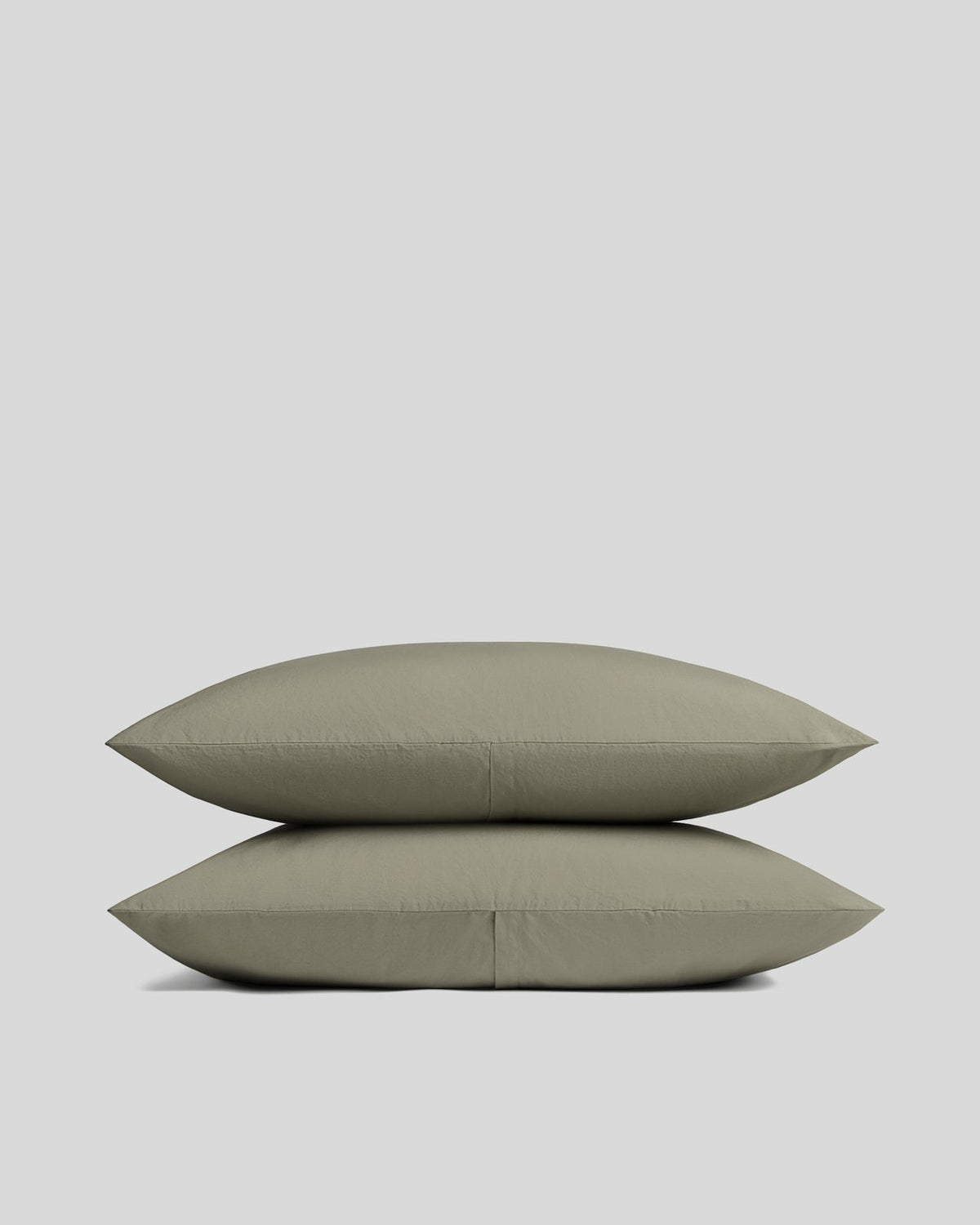 Pillowcase Set, Brushed Cotton (Moss) for Guest Rooms and Daily Bedroom Comfort, 2 Size Options image 1