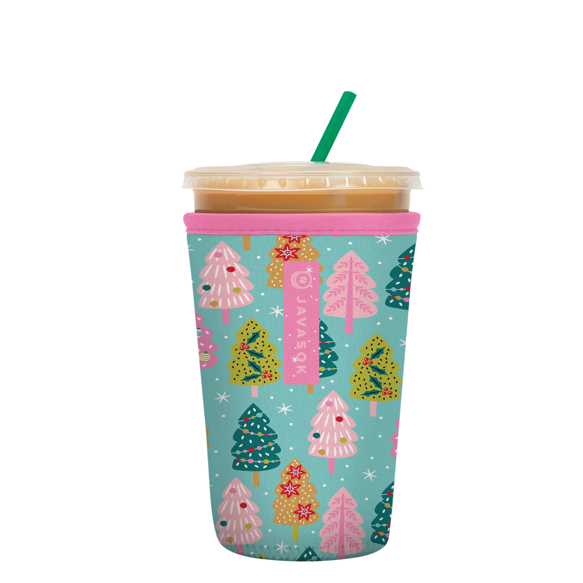 Reusable Cup Sleeve, Winter Magic, Lightweight Design, Neoprene Construction for Iced Coffee, Cold Drinks and Condensation Control image 1