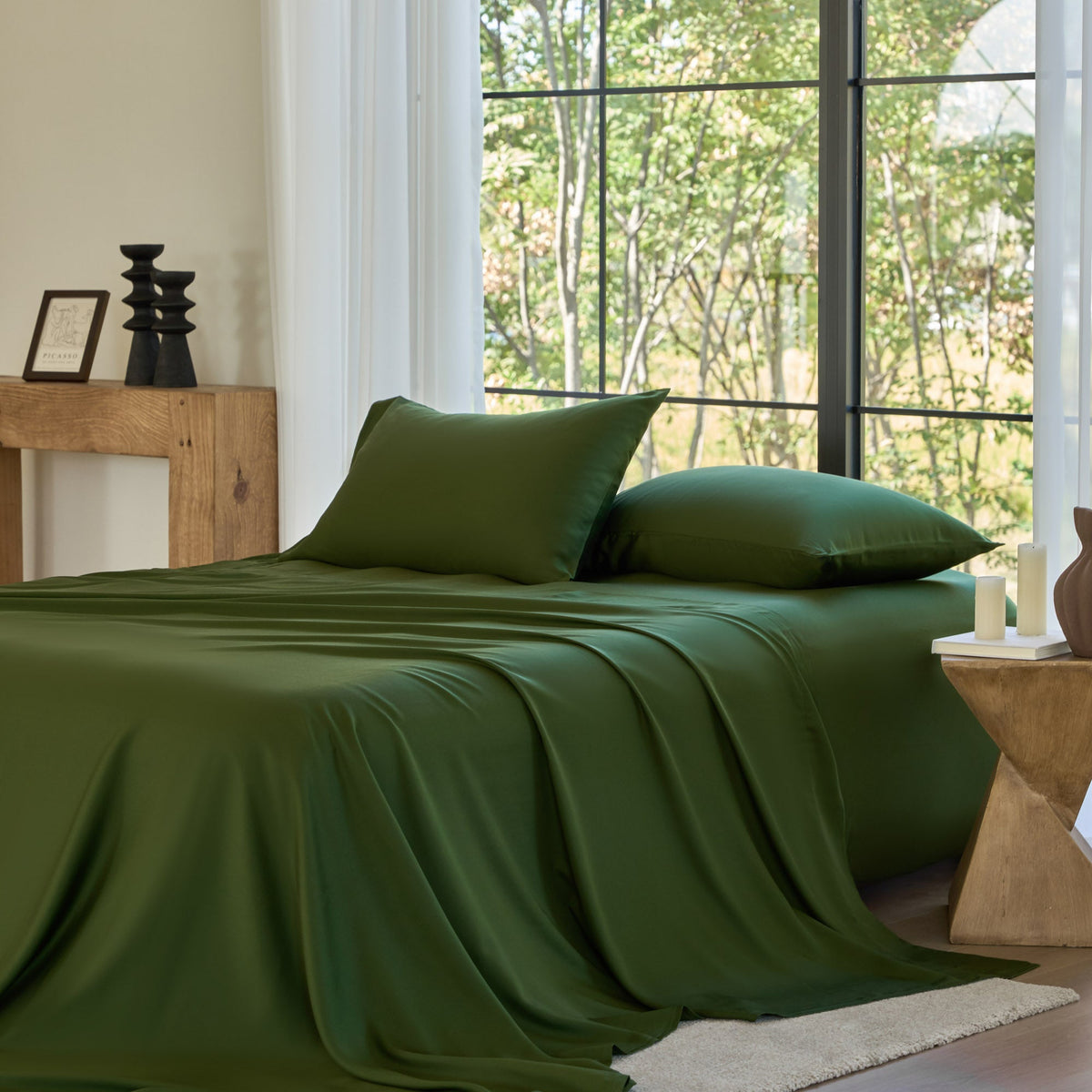 Bed Sheet Set, AiryWeight Eucalyptus, Lightweight Design, Hypoallergenic Comfort for Everyday Bedroom Comfort and Guest Rooms image 1