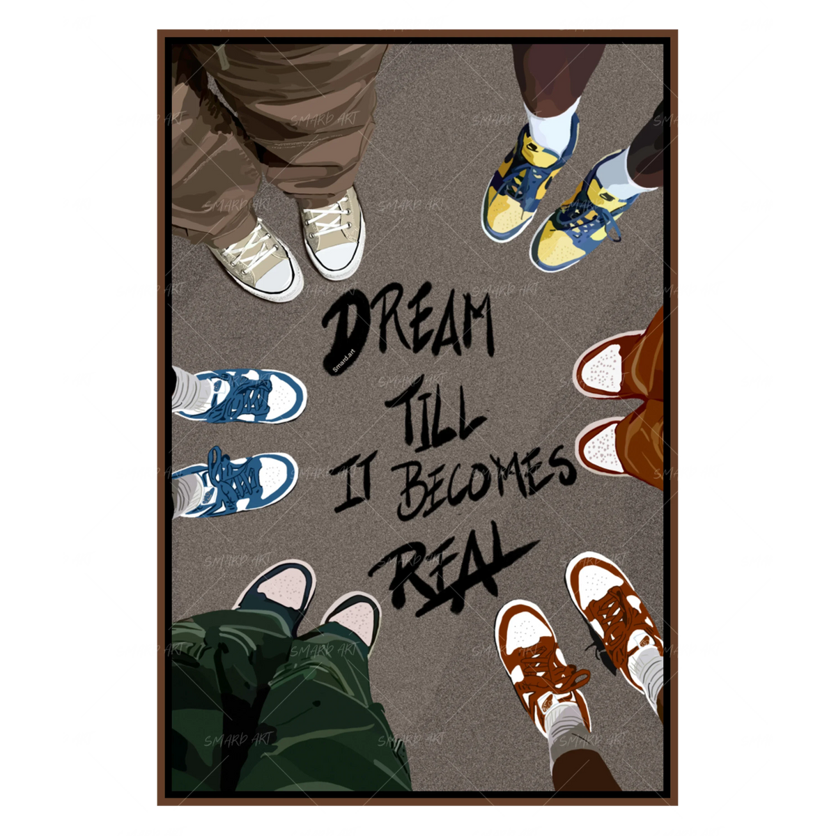 Wall Art Print, Dream Till It Becomes Real for Living Rooms, Bedrooms and Home Offices, 4 Size Options image 1