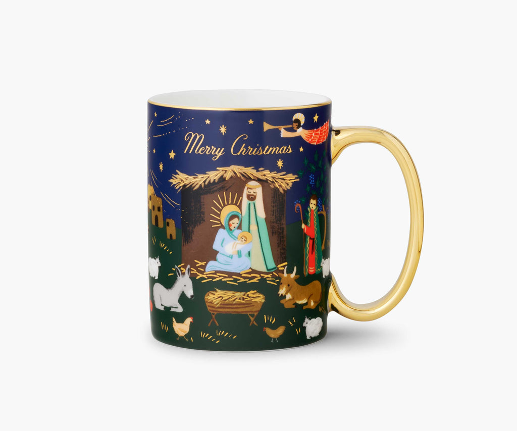 Coffee Mug, Holiday Porcelain Nativity Scene for Kitchen Tables, Workspaces and Daily Hydration image 1
