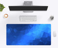 Desk Mat, Blue Polygon, Machine-Washable Care, Non-Slip Design for Workspaces, Desks and Everyday Productivity, 4 Size Options image 1