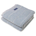 Cozy Throw Blanket, Monhegan Cotton Without Fringe Indigo, Machine-Washable Care for Sofas, Beds and Relaxing at Home, 8 Color Options image 1