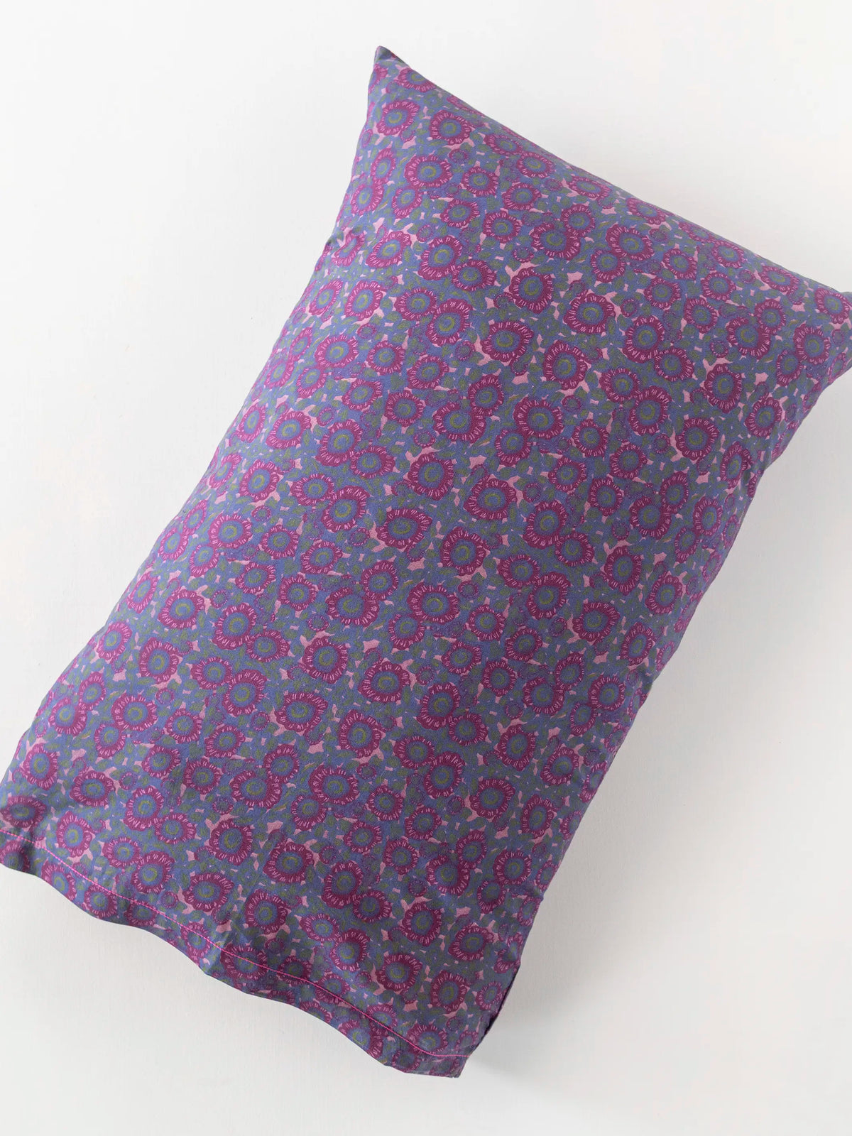Pillowcase, Mix & Match Cotton , Single Plum Dahlia for Guest Rooms and Daily Bedroom Comfort, 2 Size Options image 1